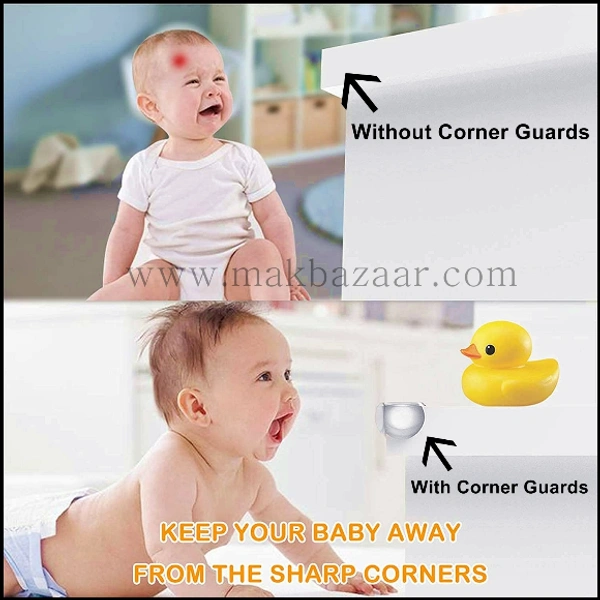 Corner Guards Clear Corner Protectors High Resistant Adhesive Best Baby Proof Guards Stop Child Head Injuries Tables (Pack of 4Pc) 